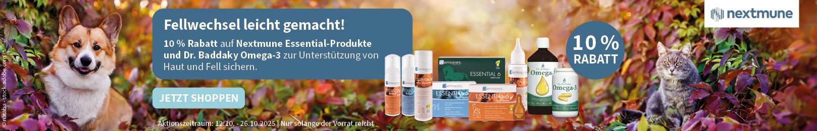 Jetzt 10 %  auf Nextmune Essential und Dr. Baddaky